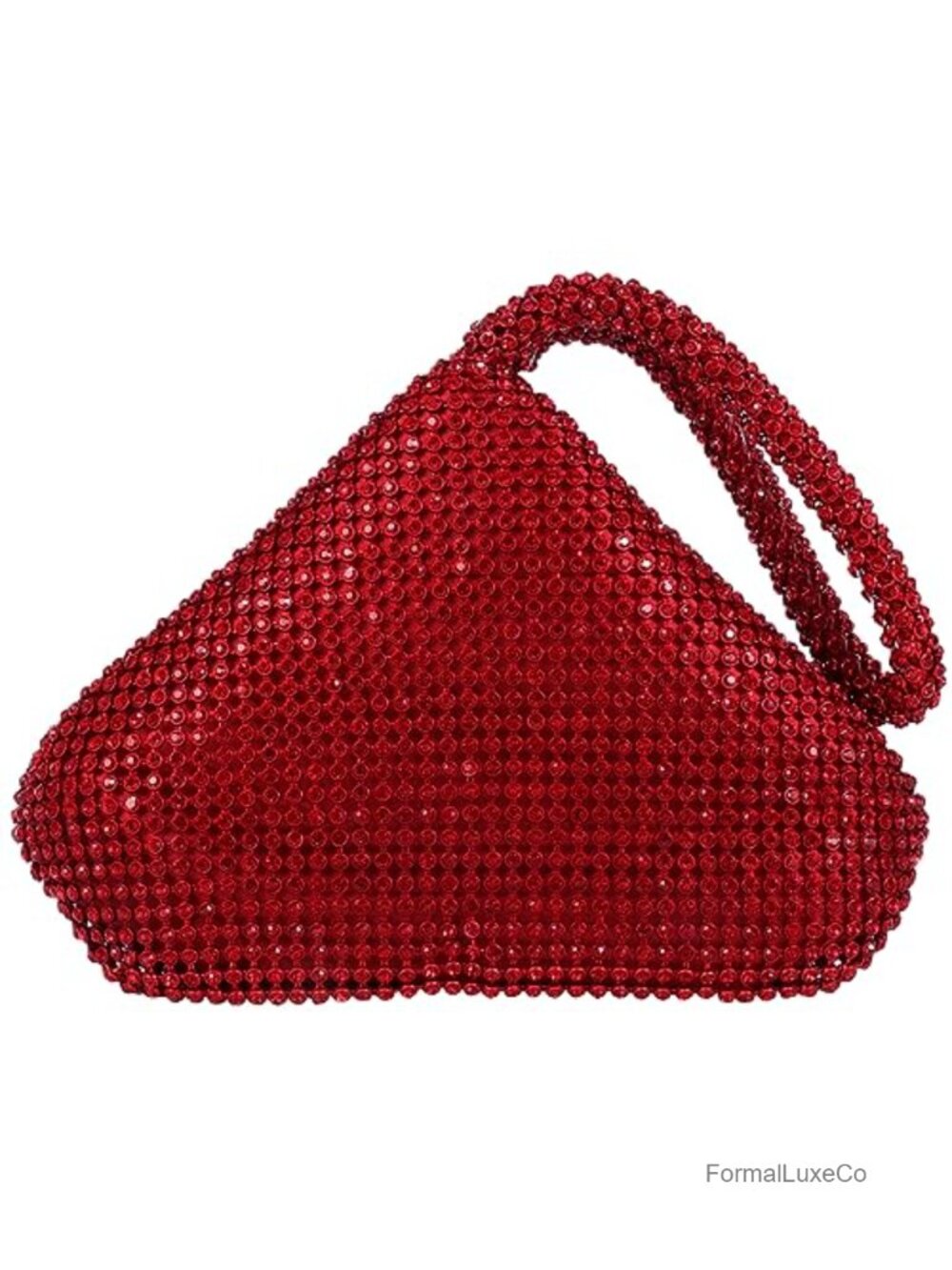 Women's Rhinestone Triangle Clutch Purse - Sparkling Formal Evening Bag